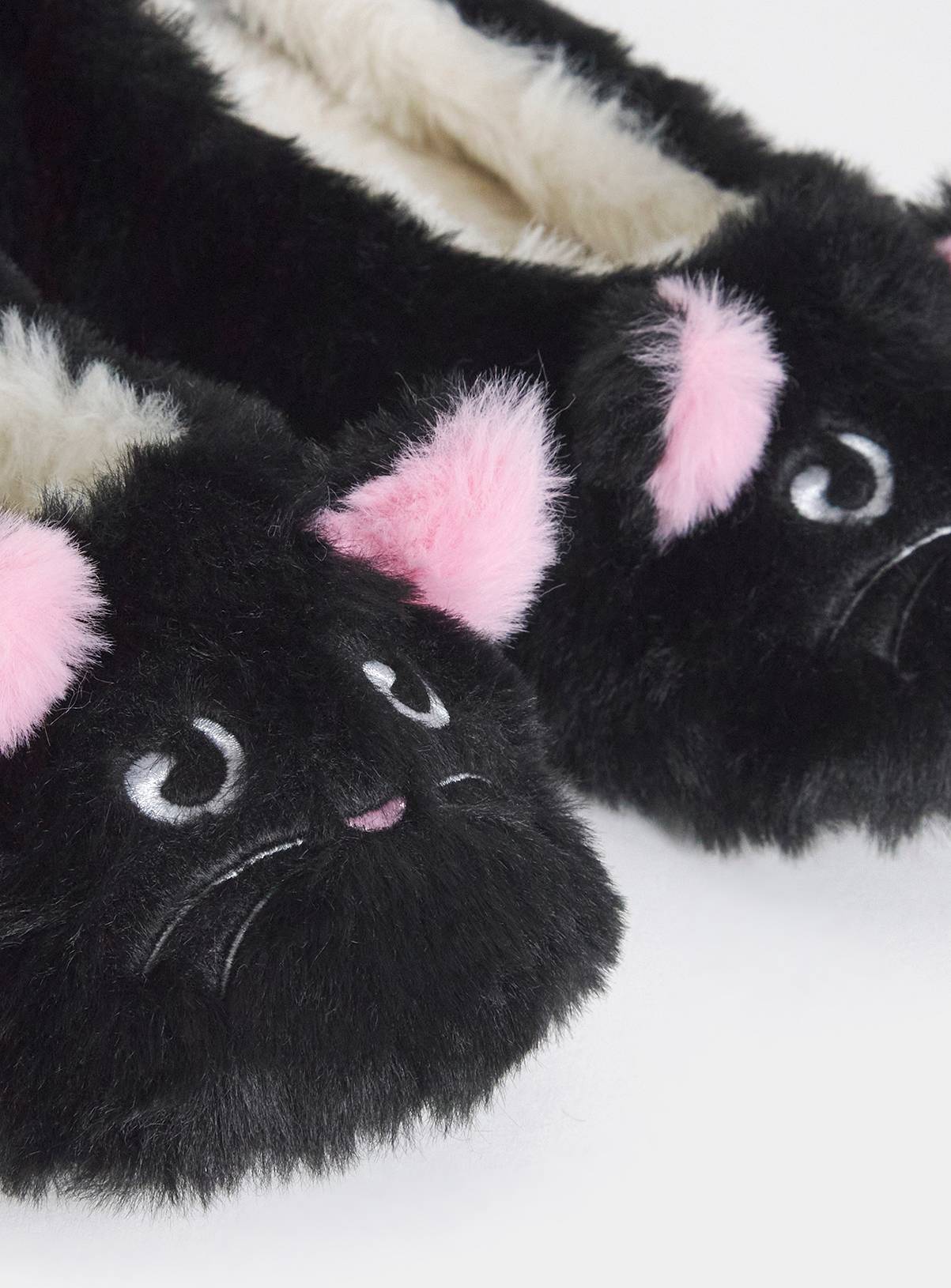 SIMPLY BE Fluffy Cat Ballerina Slipper Wide Fit L - Image 4
